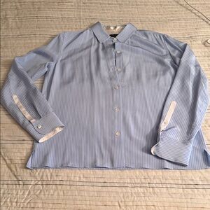 rag & bone Light Blue Pinstripe Women's Button-Down Shirt
